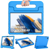 Funda Agarradera Uso Rudo Para Galaxy Tab A8 10.5 X200 Azul