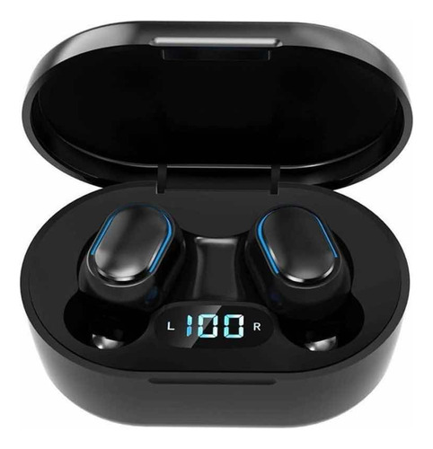 Auriculares In-ear Inalámbricos E7s Negro Con Luz Led