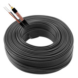 Cabo Coaxial Cftv 4mm Bip Blindado 90% Malha 50m Preto P7