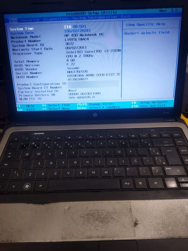 Notebook Hp 430 Funcionando Perfeitamente 1tb I3-2310m Core