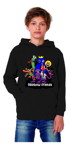 Polerón Canguro Capucha Rainbow Friend - Roblox Estampada Dtf Cod 001