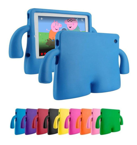 Capa Para iPad 9 / 8 / 7 10.2 Polegada Infantil Emborrachada