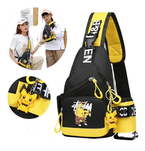 Mochila Ligera Para Niños Pokemon Impermeable Pikachu