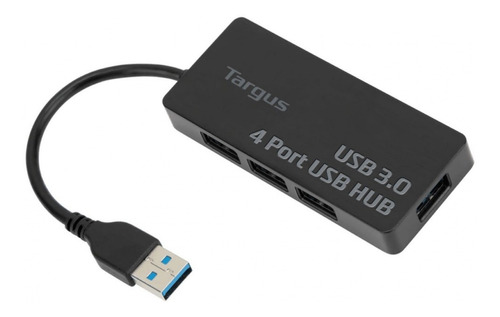 Hub Usb 3.0 Marca Targus De 4 Puertos Color Negro