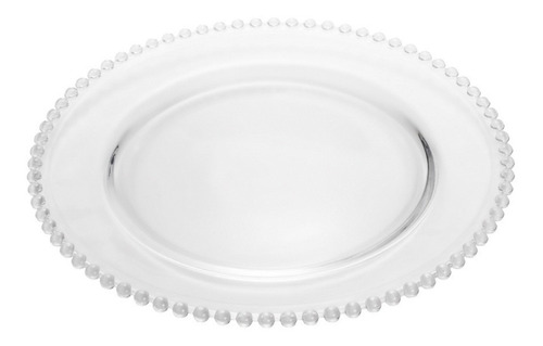 Sousplat Cristal Pearl Wolff 31,5cm Mesa Posta Bolinha 2670