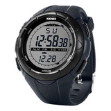 Reloj Hombre Skmei 1025 Sumergible Digital Alarma Cronometro Color De La Malla Gris