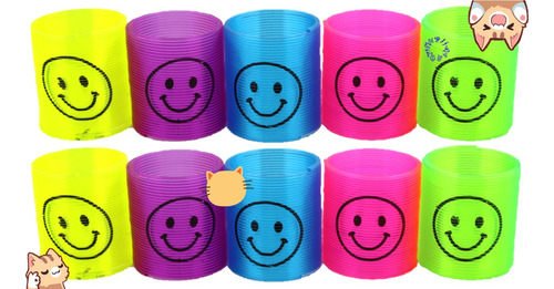 24 Mini Gusanos Slinky Resorte De Plástico Juguete Económico