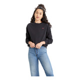 Polerón Mujer Liso Con Logo Negro Levis 24688-0006