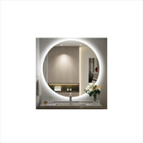 Espejo Redondo Moderno Para Baño De Lujo Luz Led Touch 60cm