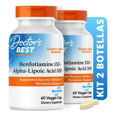 Kit 2 Benfotiamina + Ácido Alfalipoico | 60 Cap Veg | Meses sin interés