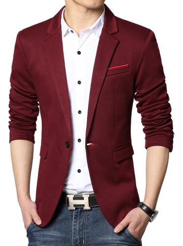 Trajes De Hombre Blazer Casual De Un Solo Pecho Para Hombre