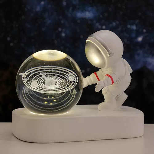 Creativa Bola De Cristal Estrella Astronauta Luz Ambiental