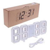 Reloj Despertador Luz Led Digital 3d De Mesa Y Pared