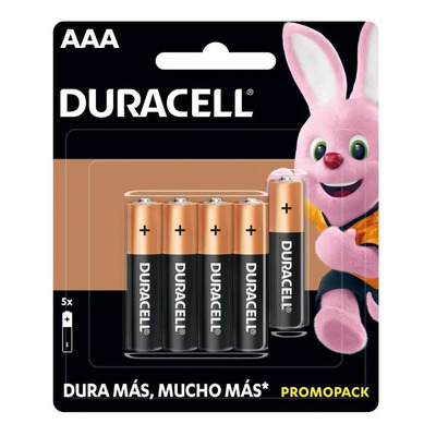 Pila Duracell Alcalina Aaa Con 5 Unidades Cilíndrica 1.5v Mn | MercadoLibre