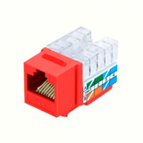 Jack Rj45 Cat 6 Rojo Paquete X 5u