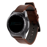 Pulseira Couro Para Samsung Gear S3 Frontier - Marrom Escuro