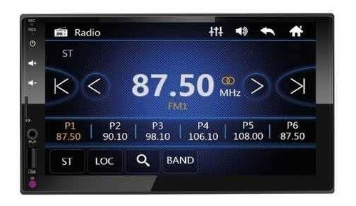 Estéreo 2 Din Pantalla Metal 7 Bt