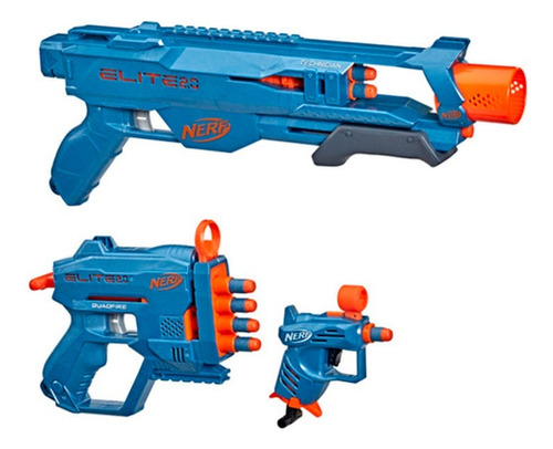 Arma De Brinquedo Nerf Kit 3 Pistolas Com 14 Dardos