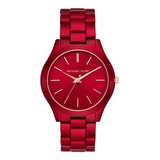 Michael Kors Reloj De Pulsera Para Mujer 42 Mm Rojo Color De La Correa Acero Inoxidable