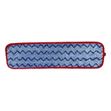 Refil Mop Úmido Microfibra Azul E Vermelho 49cm Kunber