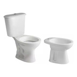 Combo Ferrum Andina Inodoro Largo, Depósito De Apoyo Y Bidet