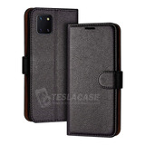 Carcasa Samsung Note 10 Lite  Flipcover Negro+ Vidrio Regalo