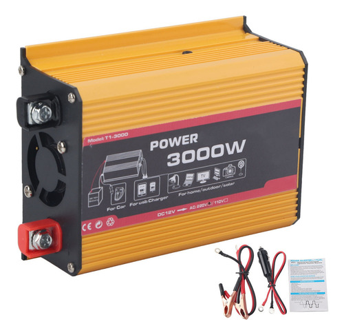 Inversor De Coche 3000w Convertidor De Potencia Automático D