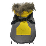 Parka Afelpada Impermeable Con Arnes Para Perro - Talla L