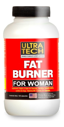 Quemador De Grasa Para Mujer, Fat Burner Ultra Tech 120 Cáps