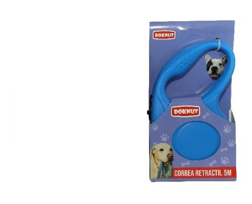 Correa Automatica Retractil Para Perro Mascotas 5 Mts Azul