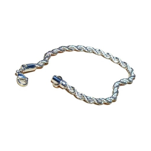 Pulsera Acero Blanco Cadena Tourbillon Baño Plata-enviocaba