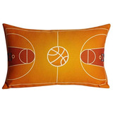 Cover Only, Basketball Court Throw Pillow Cover, Basket...