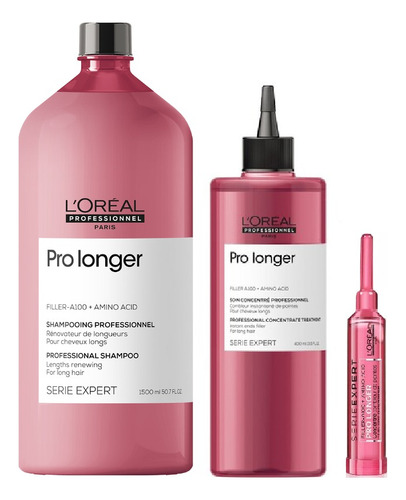 Shampoo, Tratamiento Y Ampolla Prolonger Serie Expert Loreal