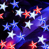 10ft 40led Patriotic Decor Star String Lights, 4th Of July R
