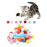 Dodheg 24 Bolas Coloridas Para Mascotas, Bolas De Felpa Suav