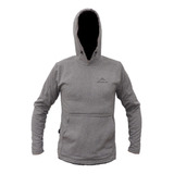 Buzo Canguro Polar Fleece Hombre Termico Capucha Con  Cuello