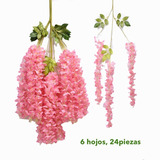 Lote 24pcs Wisteria Artificial Flores Decoración Boda Hogar