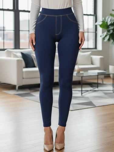 Legging Mujer Mezclilla Grueso Mallones Leggins Mayon Mallas | Meses sin interés