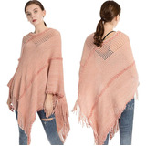 Poncho Mujer Chal Capa Invierno Calientito Colores Sweater