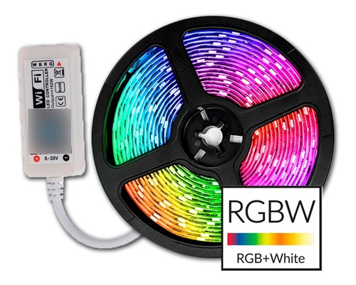 Kit Rgbw Wifi 5050 15m Blanco Audioritmico Alexa Google Home