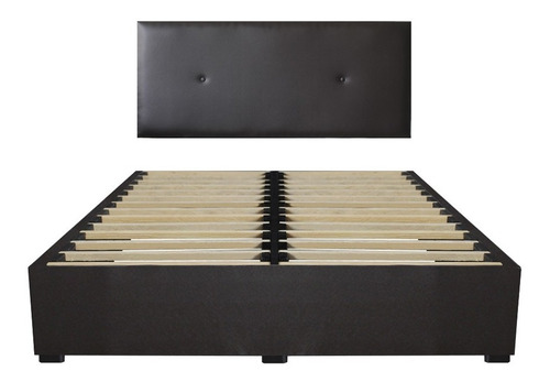 Cama Recamara Base Box Cabecera Urban Chocolate Matrimonial