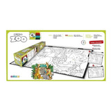 Mundo Zoo Super Lamina Para Pintar + Lapices Uniesco 5502