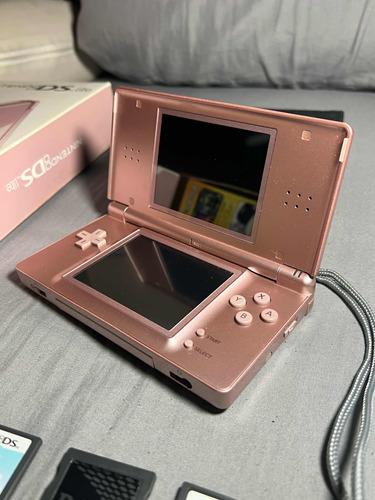 Nintendo Ds Lite Rosa Consola Videojuegos + 4 Juegos