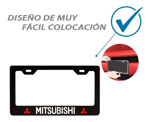 Marco Para Placas De Auto Mitsubishi/tuning/protector Foto 2