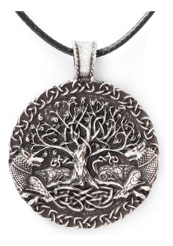 Collar Vikingo Haquil, Colgante De Árbol De La Vida De Odin