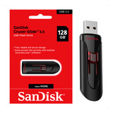 Pendrive Sandisk Cruzer Glide 128gb 3.0 Preto E Vermelho Usb