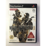 Metal Gear Solid 3 - Jogo Original Ps2 Jpn