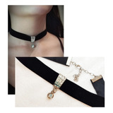 Collar Gargantilla Choker Pasante Dije Multistrass