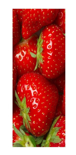 Adesivo Decorativo De Porta Morango Frutas (cod.mf1)