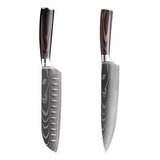 Set X 2 Cuchillo Acero Inox Cocina Chef Sakura Diseño